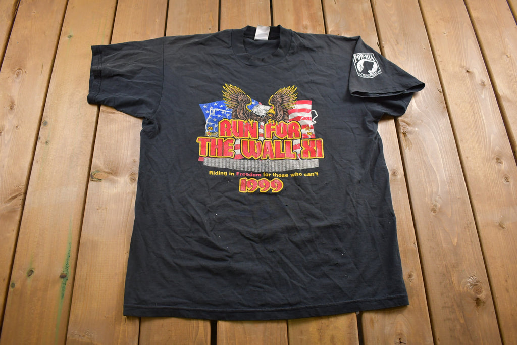 Vintage 1999 Run for the Wall American Graphic T Shirt