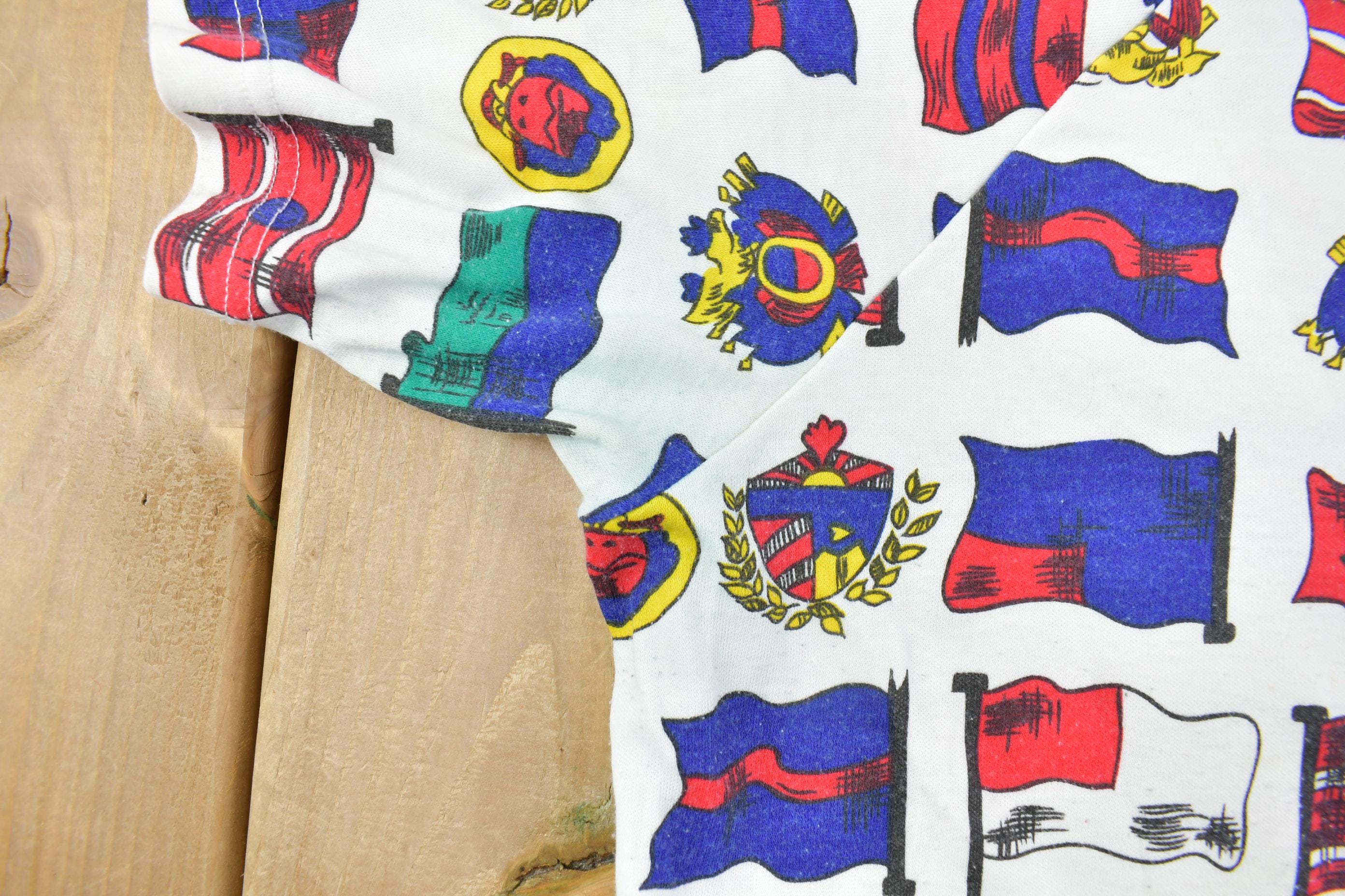 Vintage 1980s European Flags T Shirt
