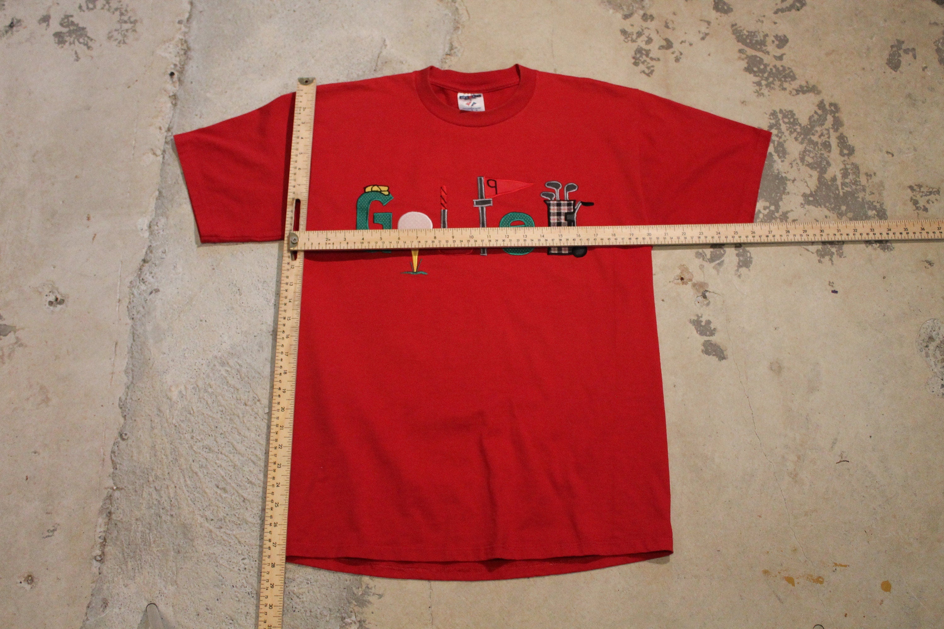 Vintage 1990s Golfer Graphic Golfing Theme T Shirt