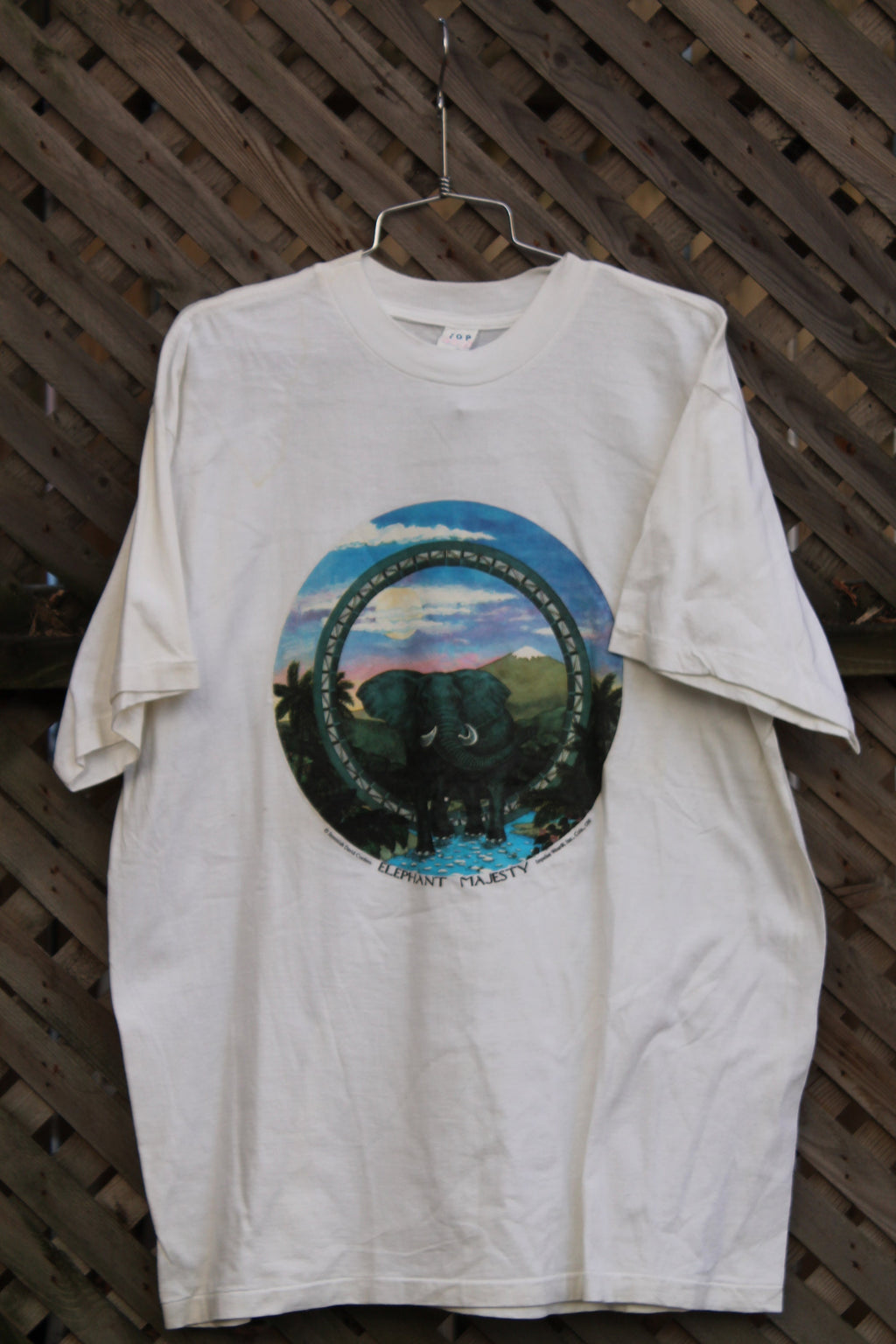 Vintage 1990s Elephant Majesty Graphic T Shirt Wilderness