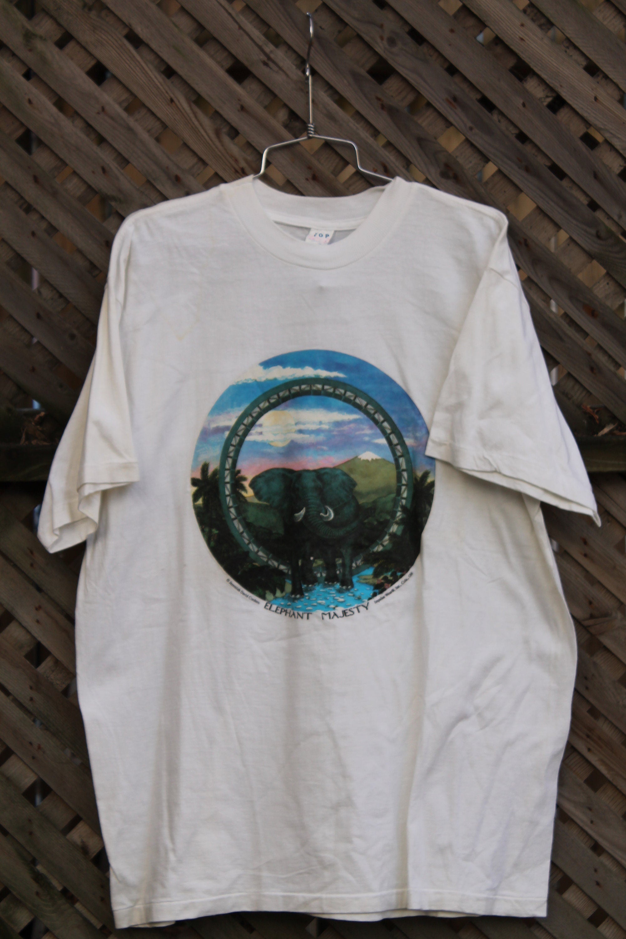 Vintage 1990s Elephant Majesty Graphic T Shirt Wilderness