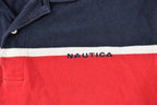 Vintage 1990s Nautica Striped Polo Shirt Men's Large / 90s Polo Shirt / Souvenir / Athleisure / Streetwear / Preppy / Nautical Sailing