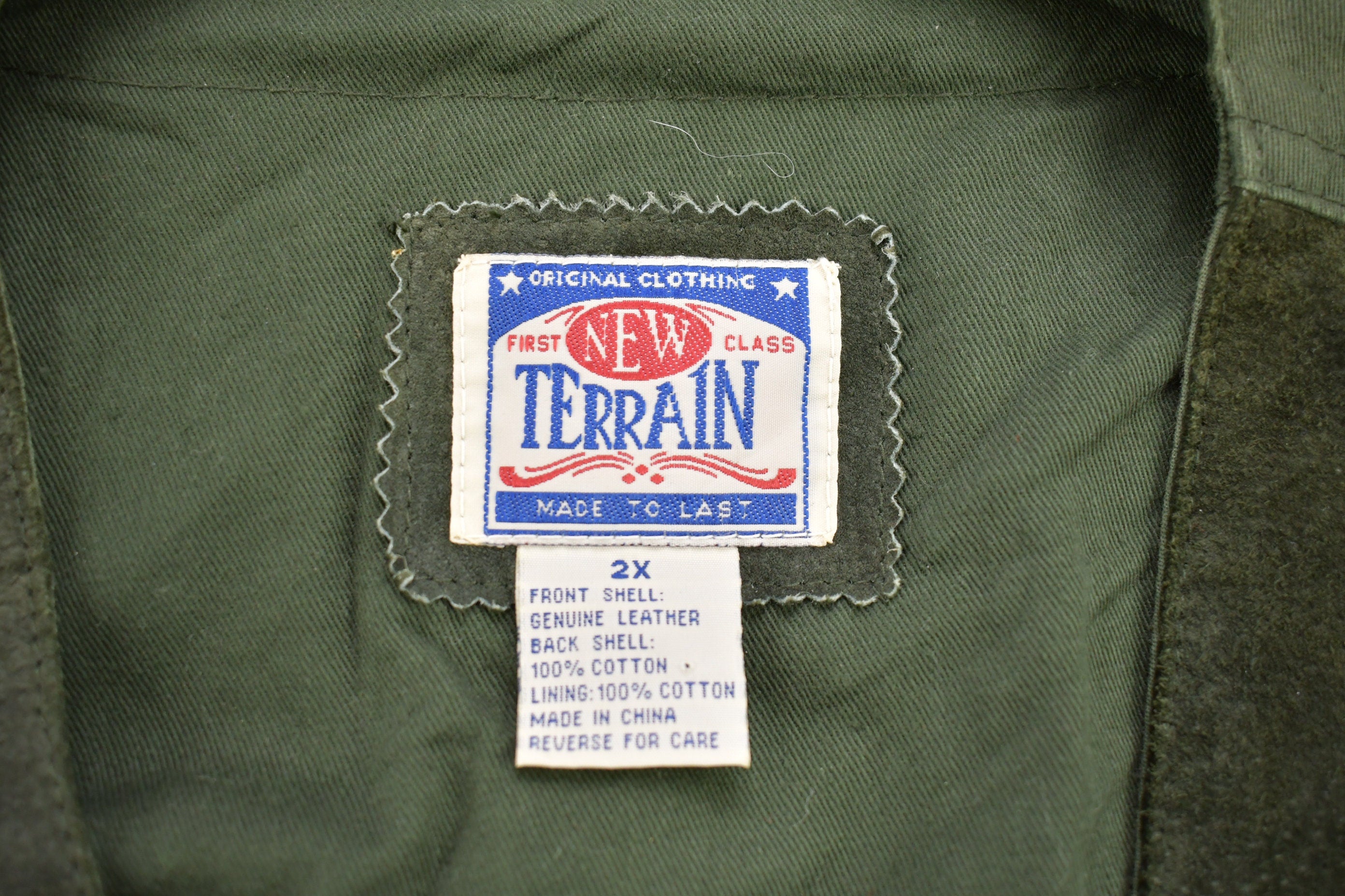 Vintage 1990s First Class Terrain Leather Vest