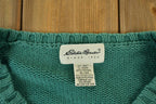 Vintage 1990s Eddie Bauer Knit V Neck Sweater