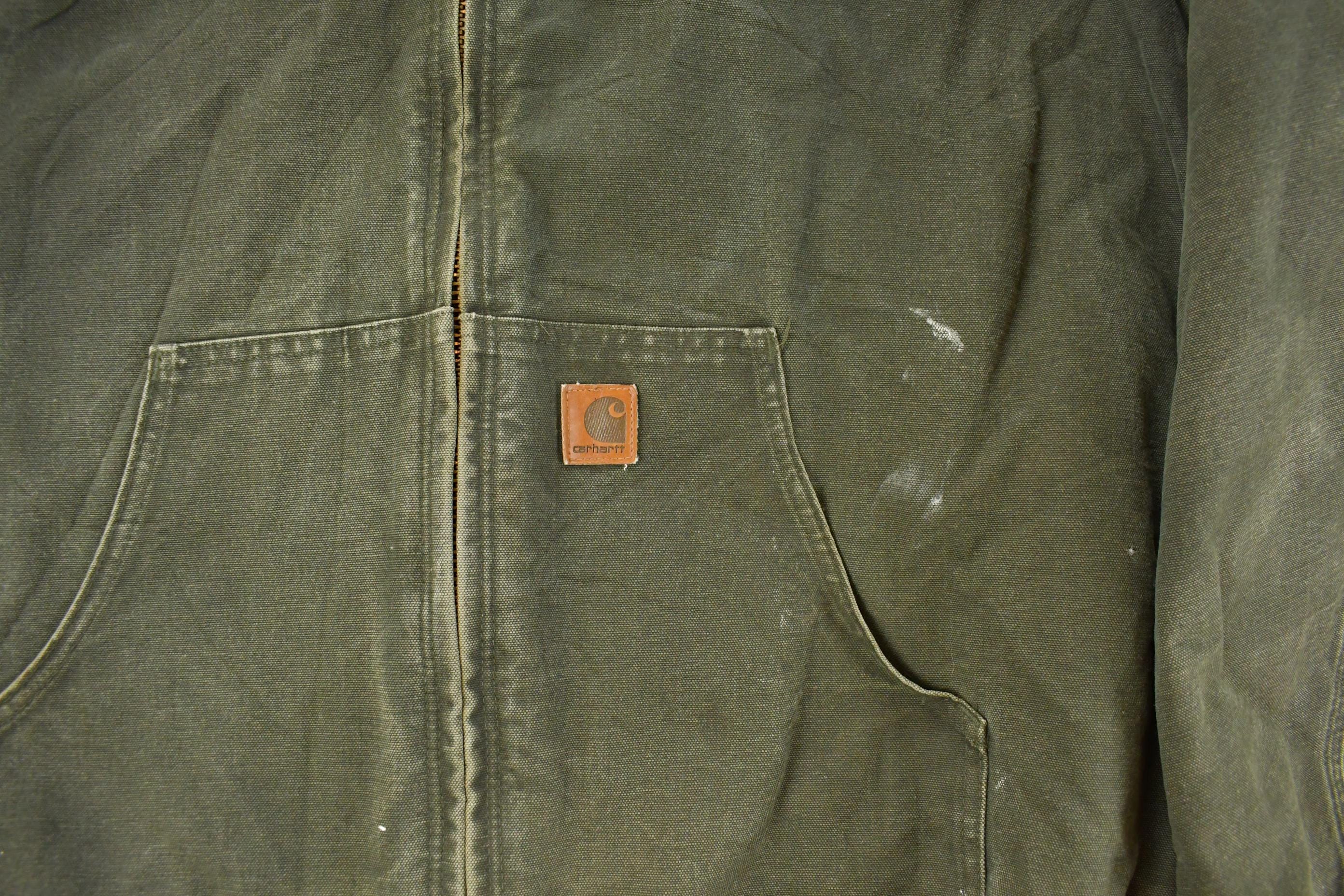 Vintage 1990s Carhartt Hooded Jacket Men's 3XL Tall