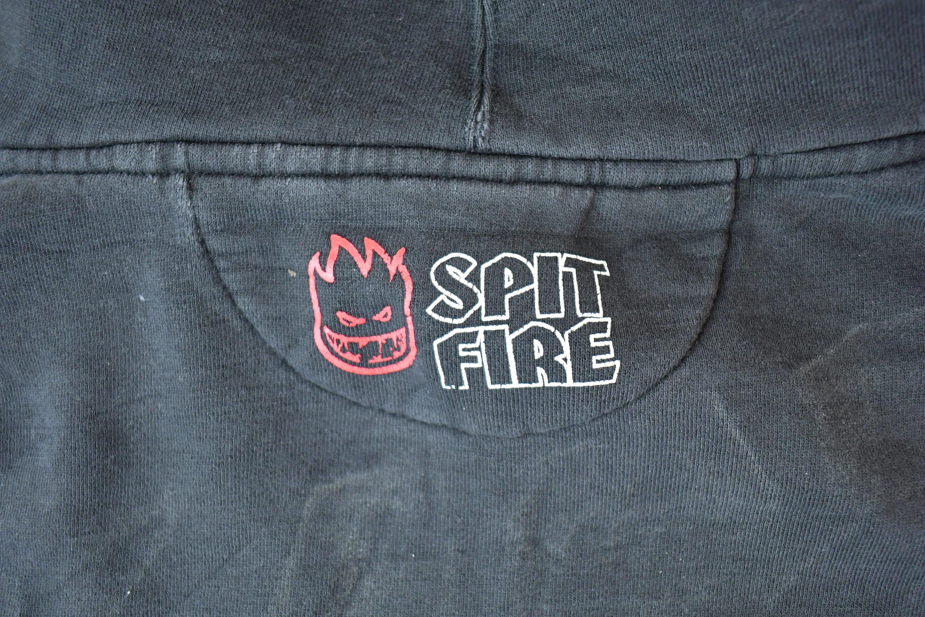 Vintage 1990s Spitfire Wheels Hoodie Skateboarding Sweatshirt
