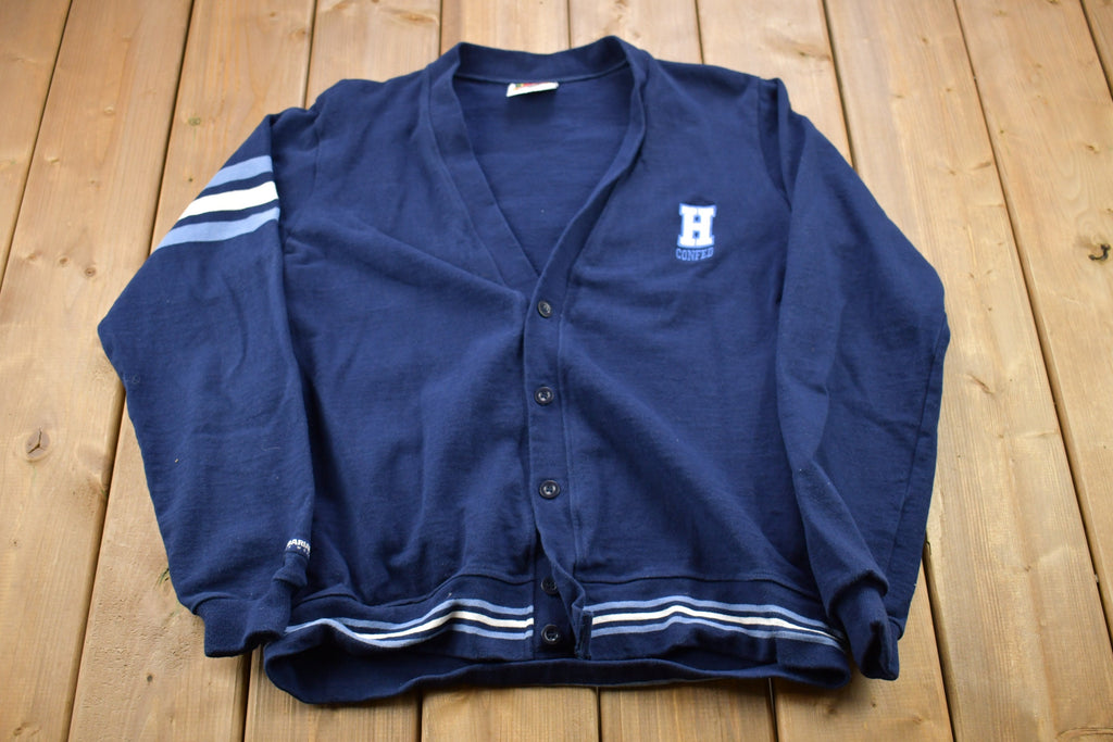 Vintage 1990s Barbarian Cardigan Sweater / Vintage Cardigan / Button Up / Blank Cardigan / Made In USA / 90s Barbarian / School Cardigan