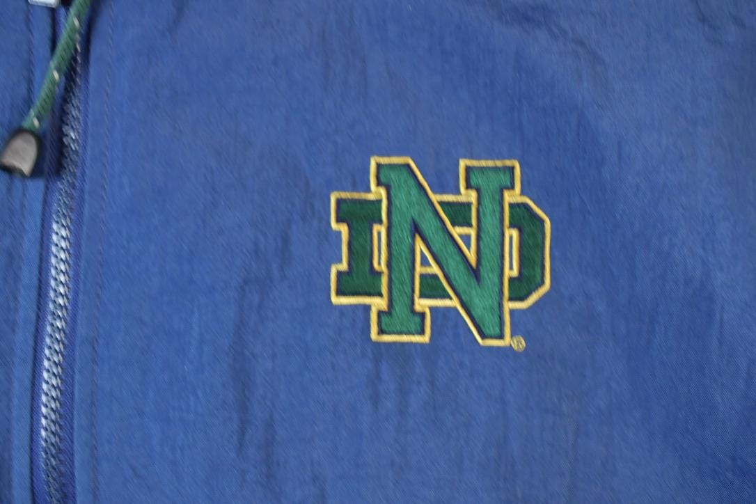 Vintage 1990s Notre Dame University Quarter Zip Collegiate NCAA Pullover Jacket
