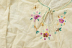 Vintage 1960s Floral Embroidered Peasant Blouse Shirt Womens