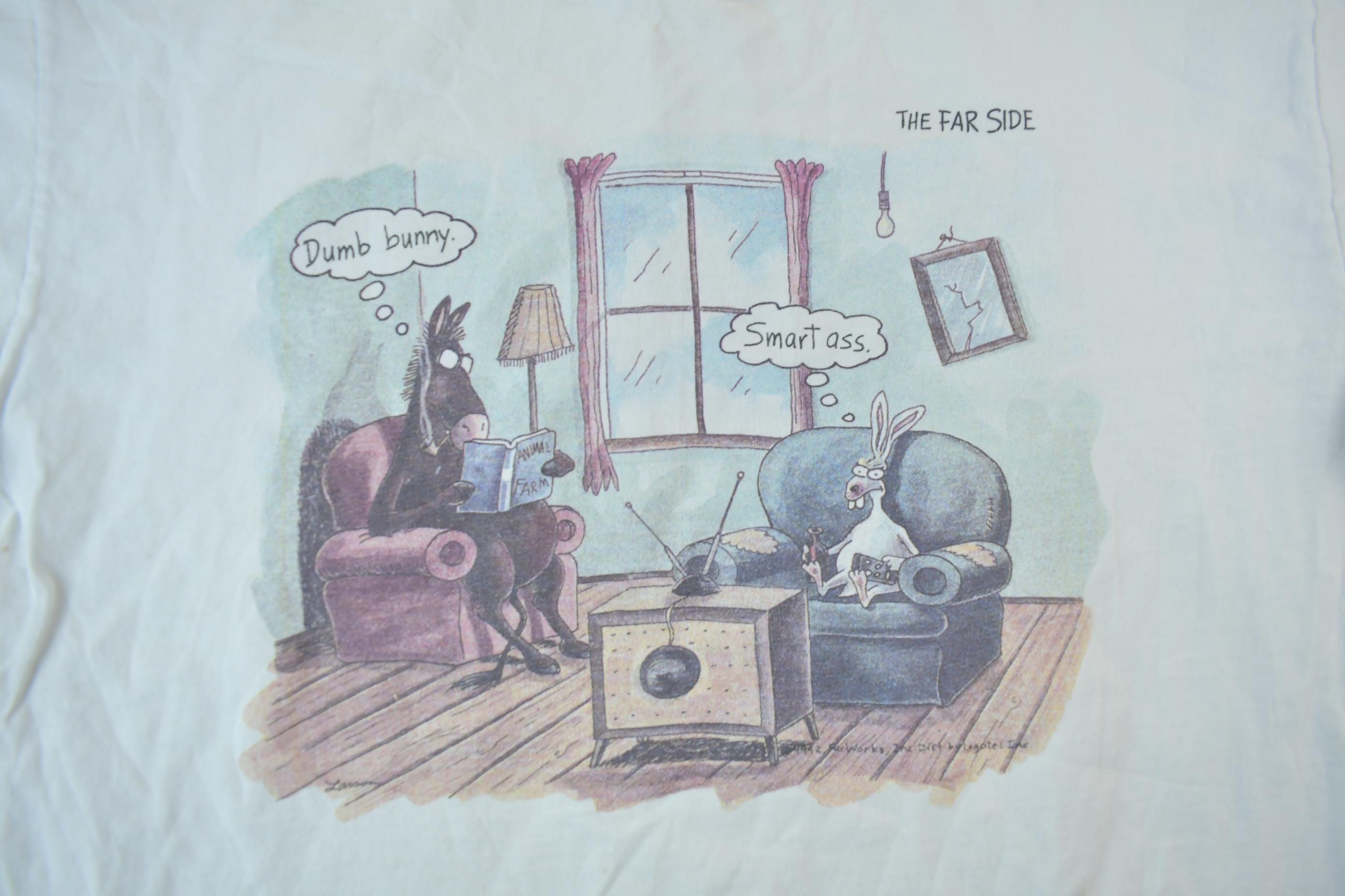 Vintage 1990s The Far Side Comic Strip Graphic T Shirt