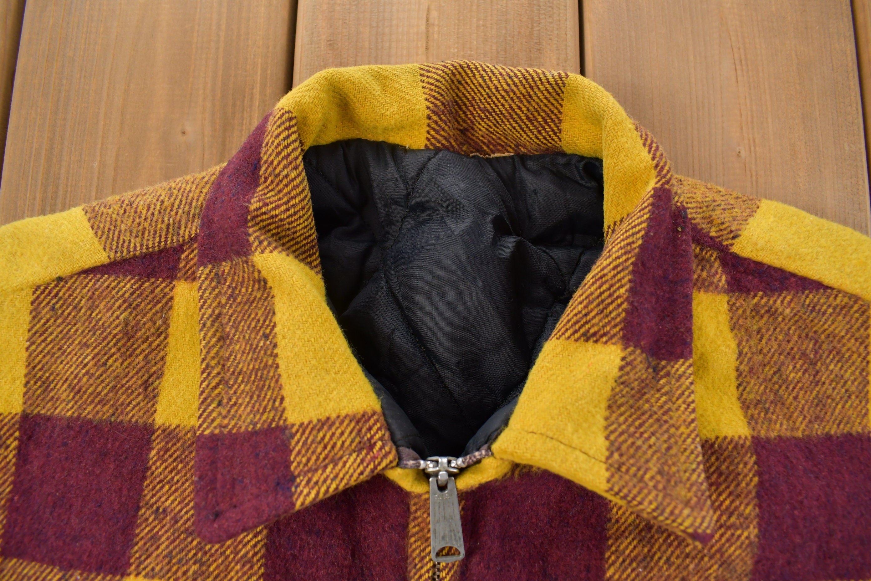 Vintage 1980s Plaid Wool Jacket