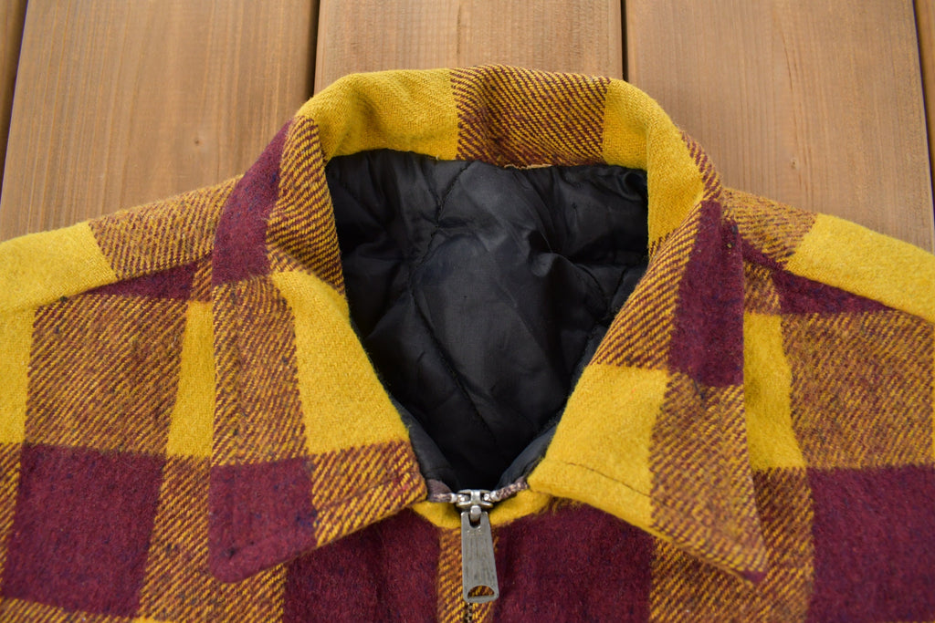 Vintage 1980s Plaid Wool Jacket