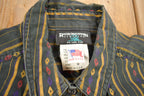 Vintage 1990s Rocky Mountain Clothing Striped Button Up Shirt