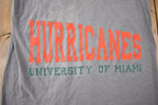 Vintage 1990s University Of Miami Hurricanes Collegiate Graphic T-Shirt Size XL