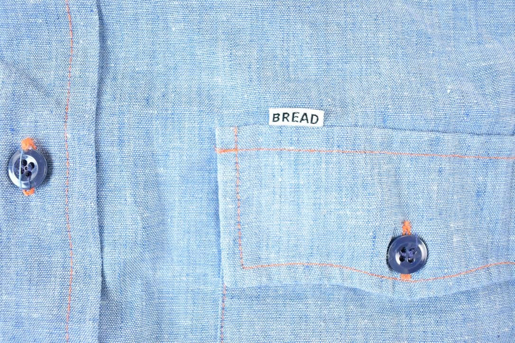 Vintage 1970s Lee Riders Go Rodeo Denim Bread Button Up Shirt Men's L