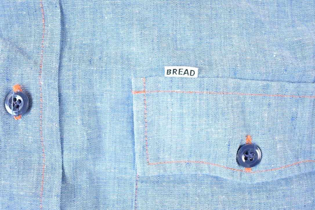 Vintage 1970s Lee Riders Go Rodeo Denim Bread Button Up Shirt Men's L