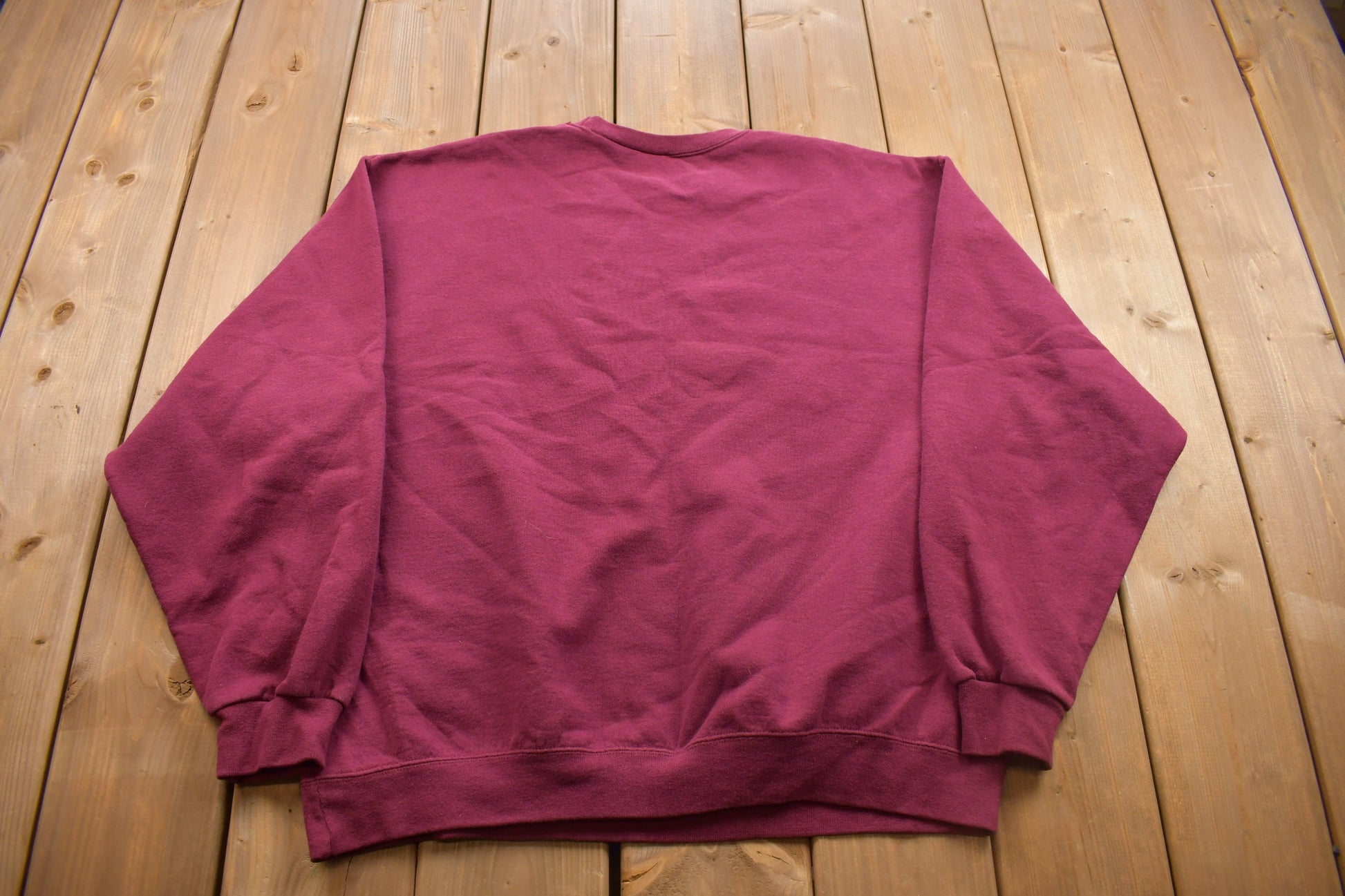 Vintage 1990s Blank Maroon Crewneck Sweatshirt