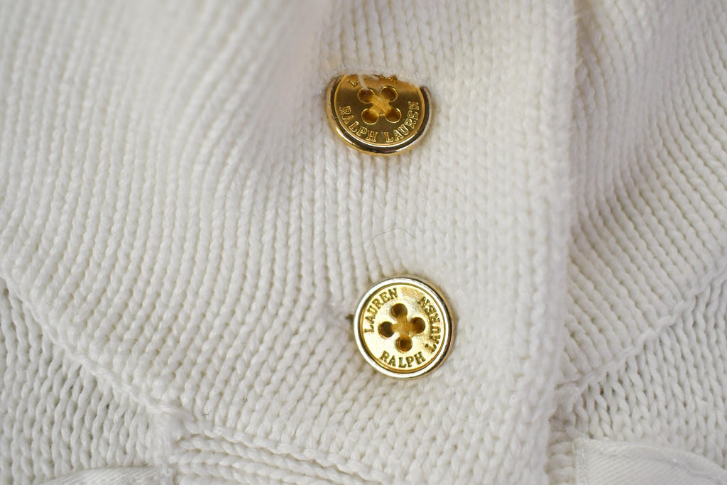 Vintage 1990s Lauren Ralph Lauren Boating Yacht Knit Button Up Sweater
