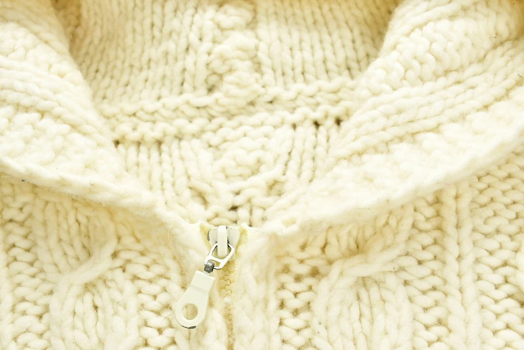 Vintage 1990's Cable Knit Hooded Sweater
