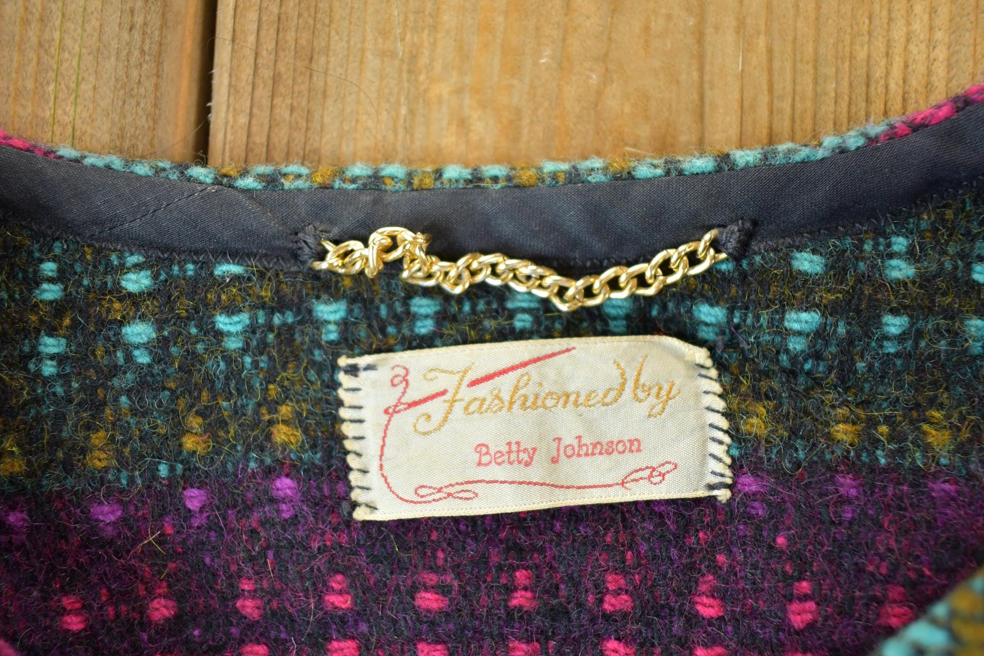 Vintage 1970s Betty Johnson Button Up Knit Sweater Vest Womens Large