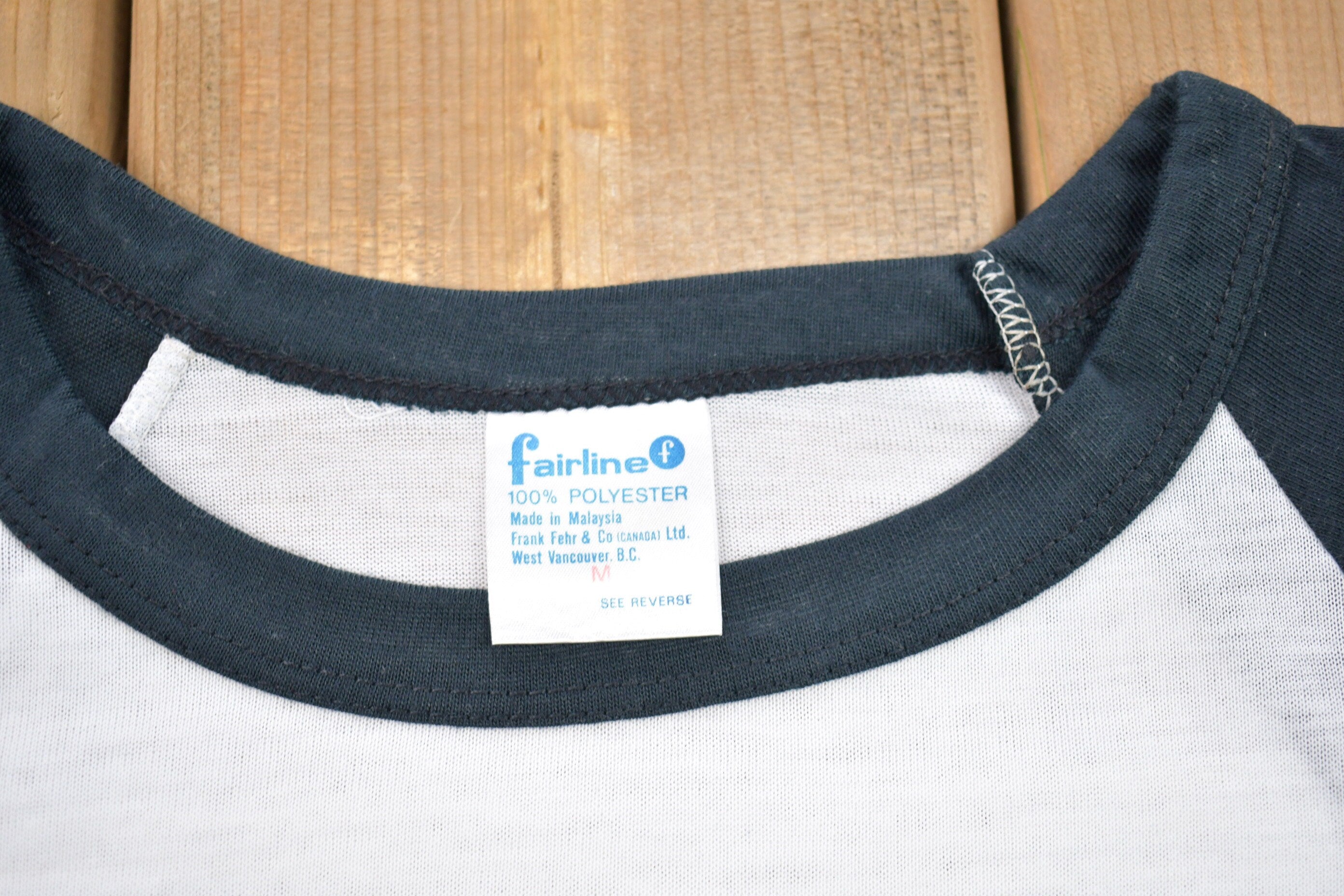 Vintage 1970s Raglan Color Block 3 Quarter Sleeve T-Shirt