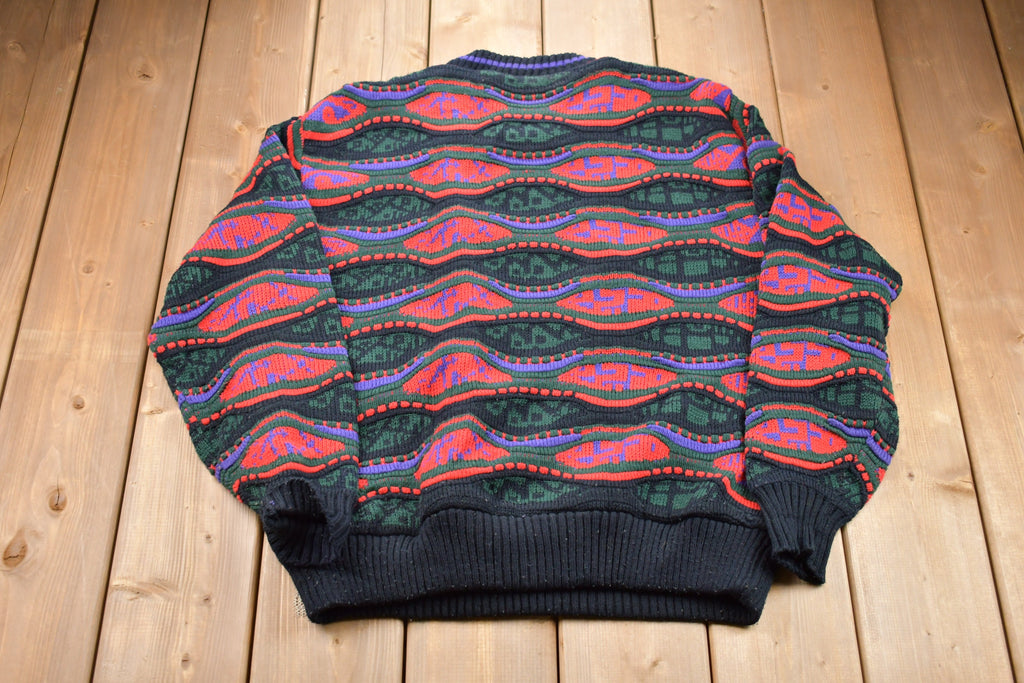 Vintage 1990s Trutus Biancarra 3D Cable Knitted Sweater