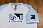 Vintage Y2K Drunk Munkey Jersey-Style T-Shirt
