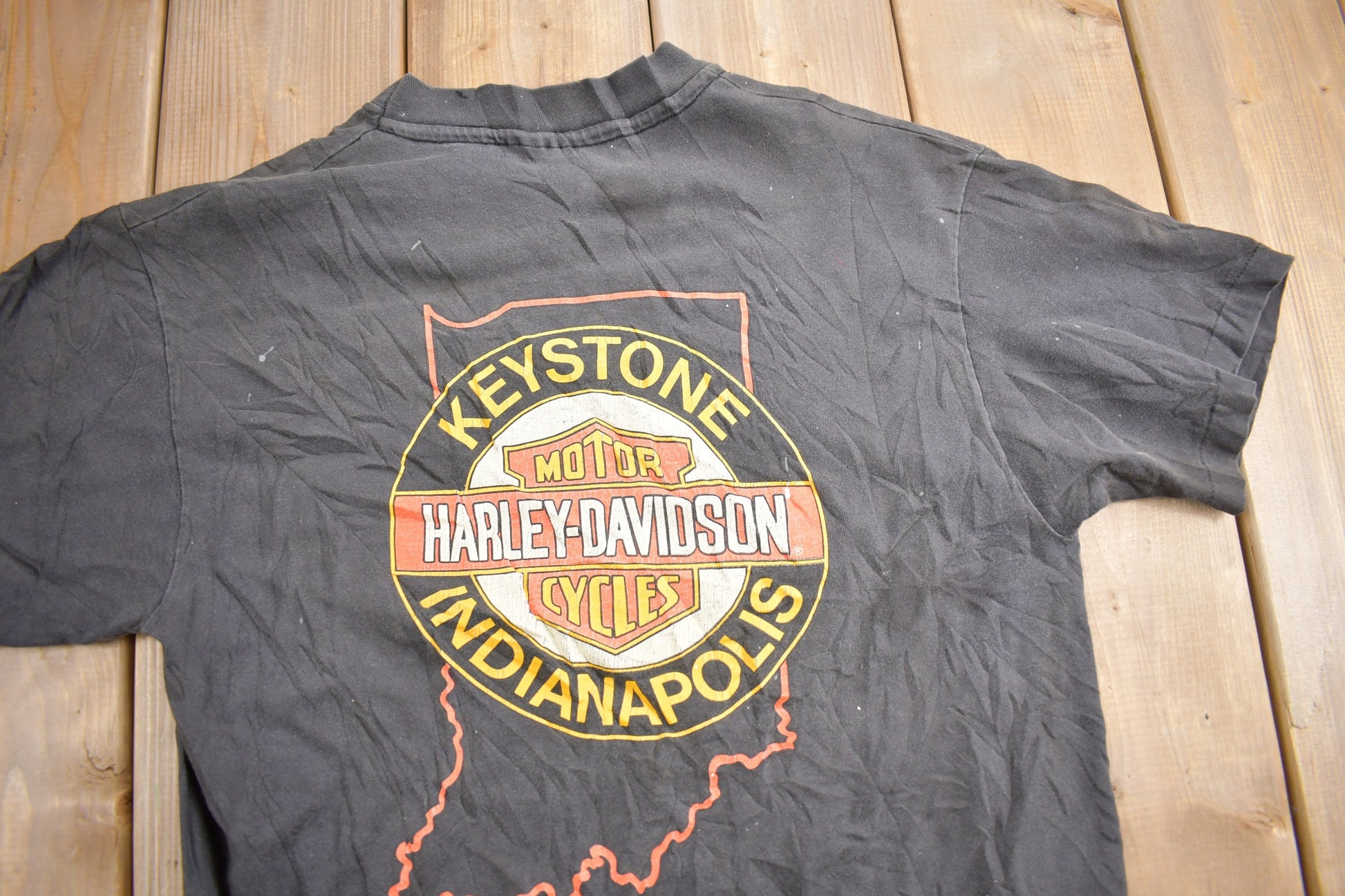 Vintage 1983 Harley Davidson Keystone Indianpolis T-Shirt / Single Stitch / Made In USA / Biker Tee / Souvenir T Shirt