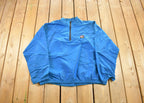 Vintage 1980s Surf Style Windbreaker Quarter Zip Jacket