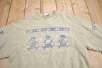 Vintage 1990s Cute Teddy Bear Graphic Crewneck Sweater