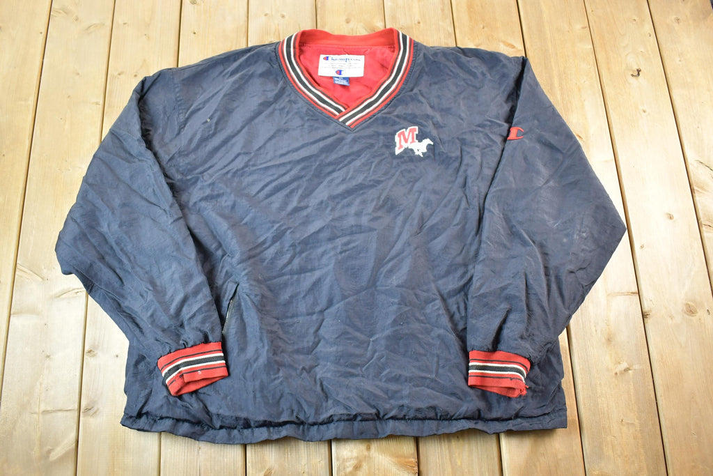 Vintage Y2K Champion Mustangs Windbreaker Crewneck Sweatshirt Mens XXL