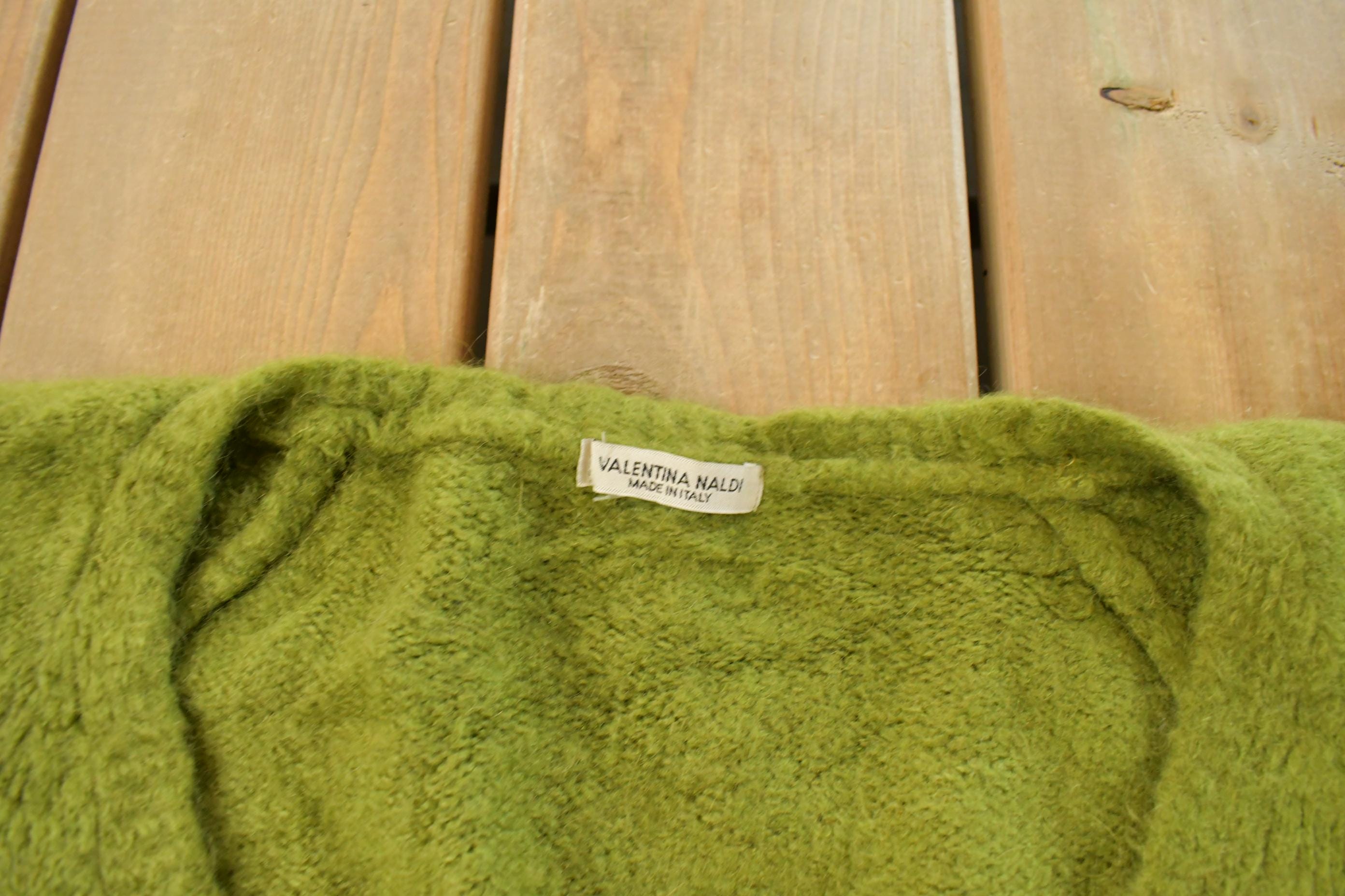 Vintage 2000s Valentina Naldi Mohair Knit Cardigan Sweater Women's Medium
