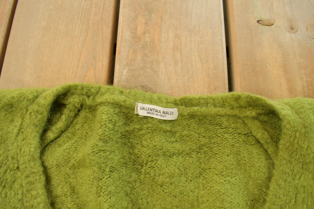 Vintage 2000s Valentina Naldi Mohair Knit Cardigan Sweater Women's Medium
