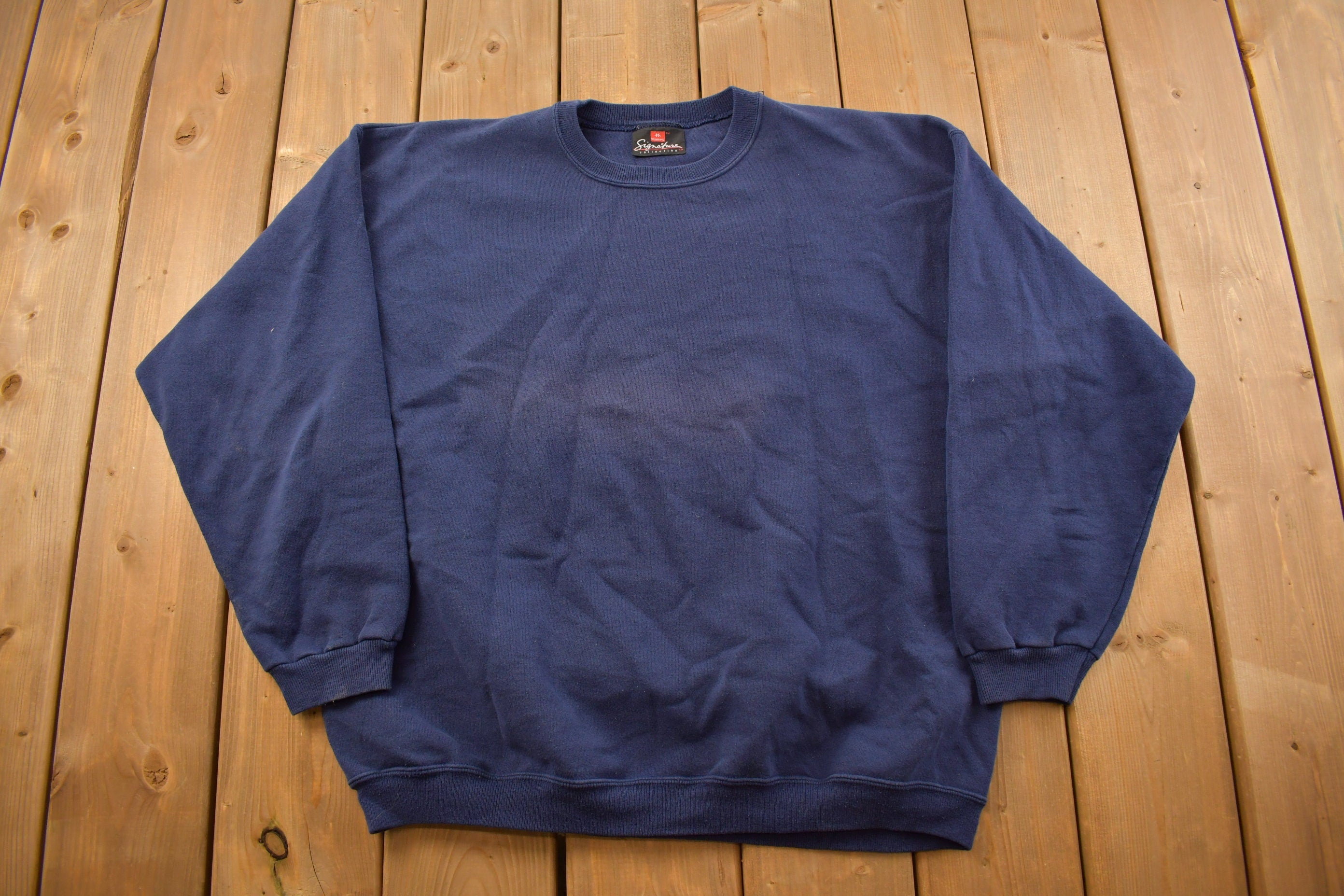 Vintage 1990s Hanes Signature Collection Blank Crewneck Sweatshirt