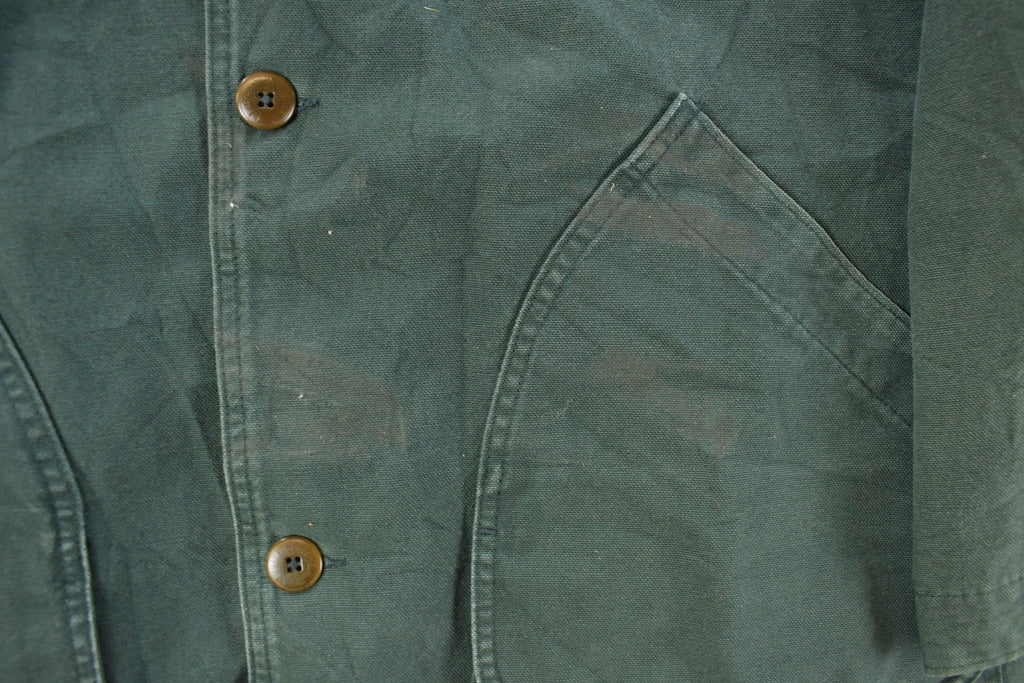 Vintage 1990s L.L. Bean Plaid Lined Barn Chore Jacket Men's XL / Workwear / Streetwear / Barn Coat / 90s LL Bean