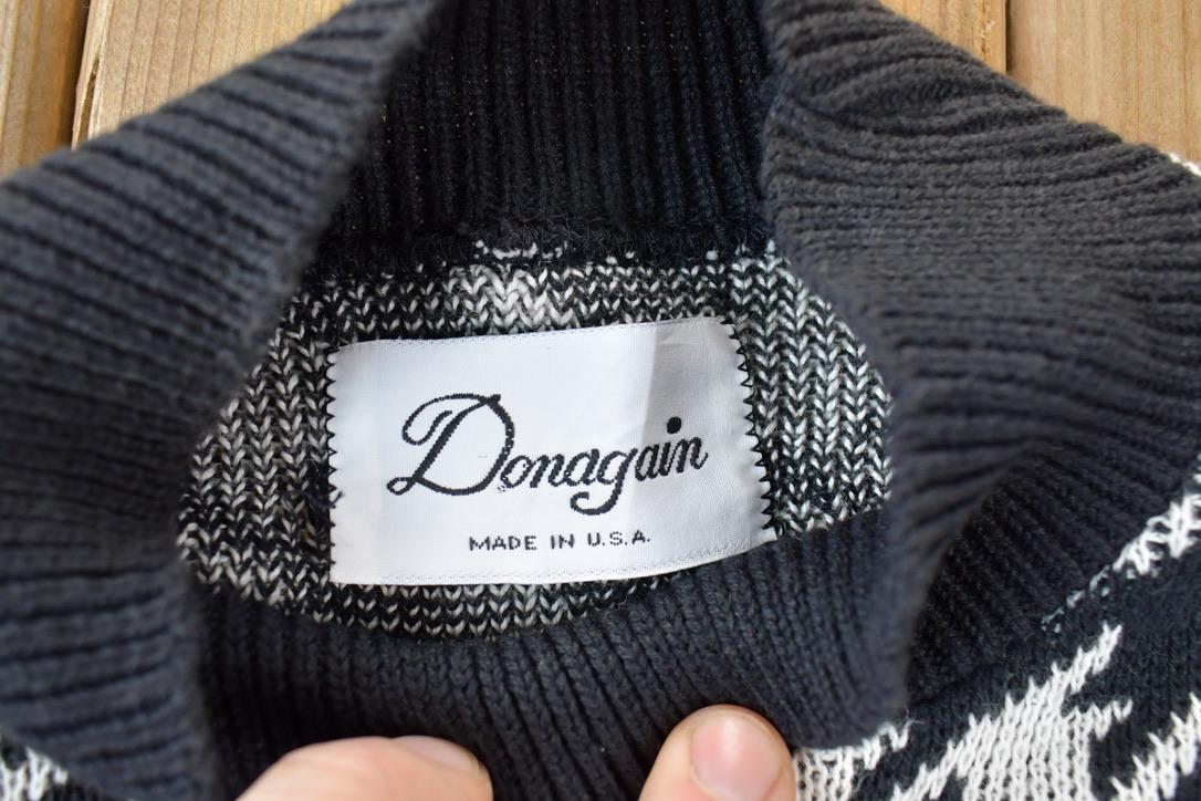 Vintage 1990s Donagain Knit Crewneck Sweater  90s Crewneck  Made In USA  Preppy Abstract