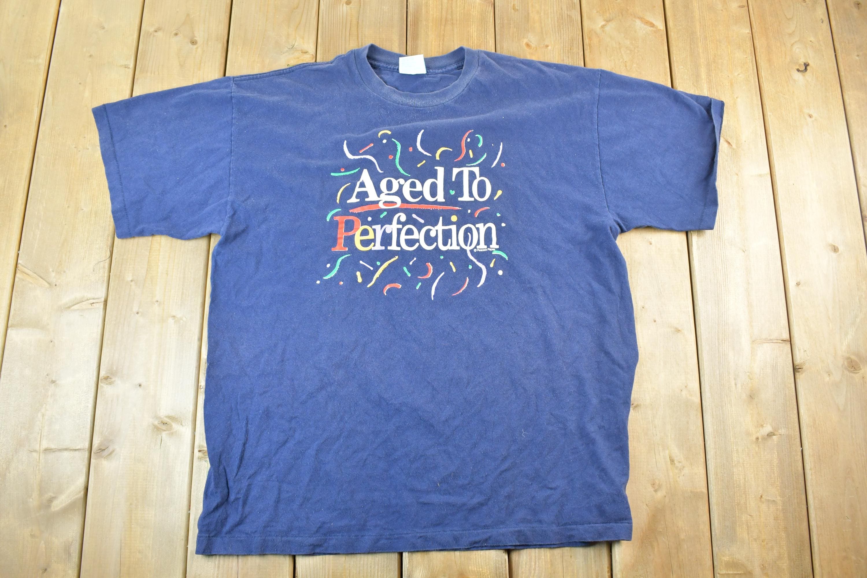 Vintage 1990s Aged To Perfection Single Stitch T-Shirt