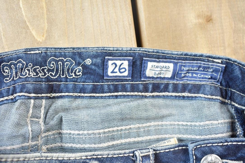 Vintage Y2K Miss Me Bedazzled Low Rise Jeans Size 26x31