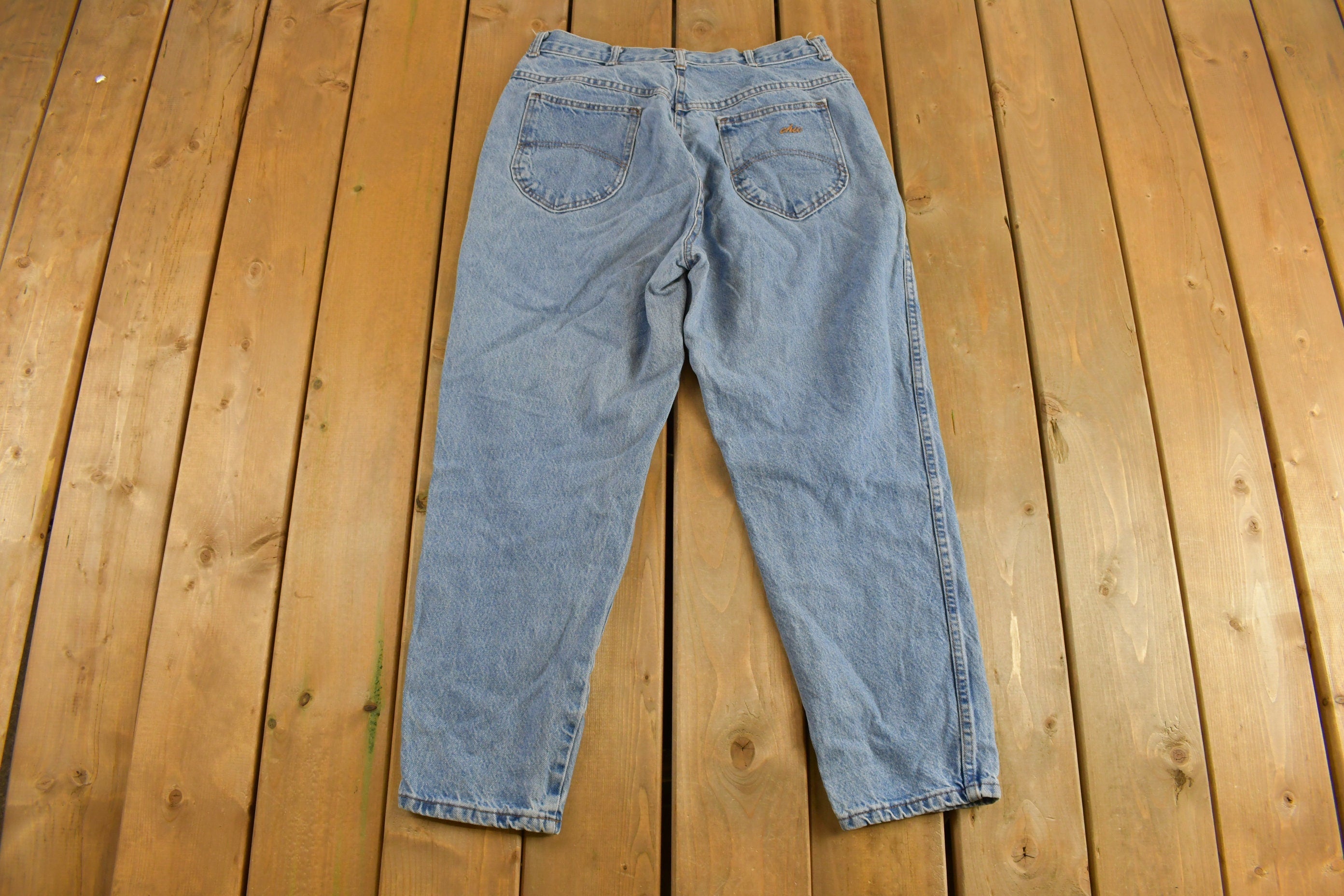 Vintage 1980s Chic Blue Wash Relaxed Fit Tapered Leg Jeans