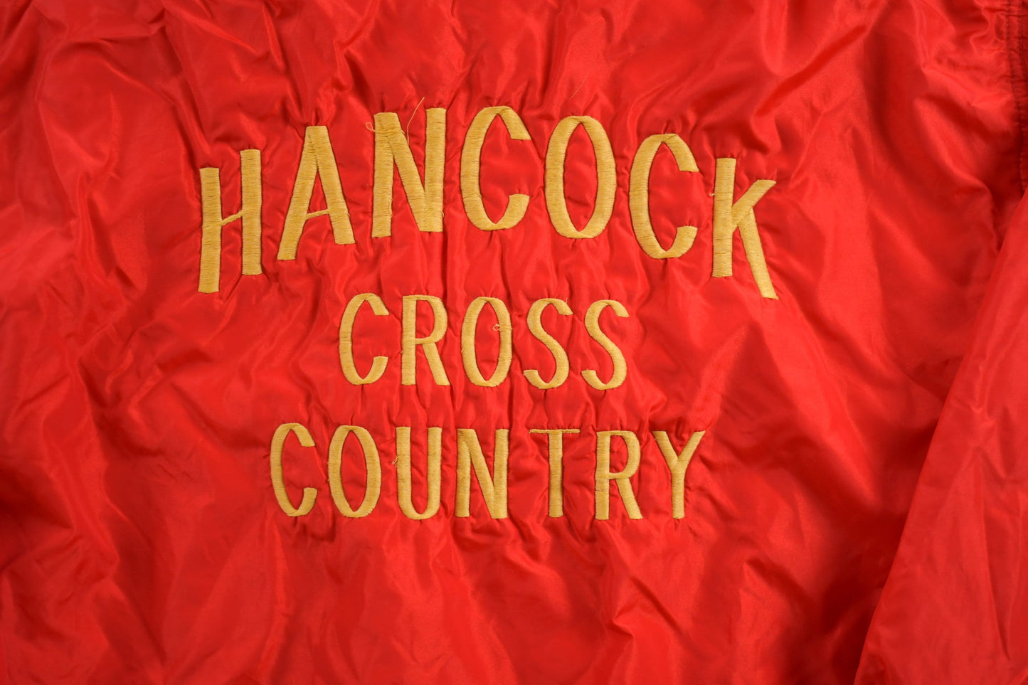 Vintage 1980s Hooded Half Zip Windbreaker Jacket / 80s / Cross Country / Collegiate / Sportswear / Hancock / Athleisure / Made In USA