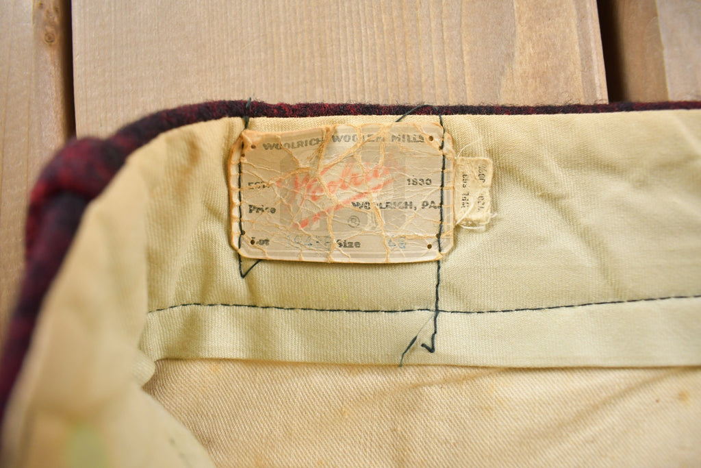 1950s True Vintage Woolrich Plaid Trousers Size 44 x 27