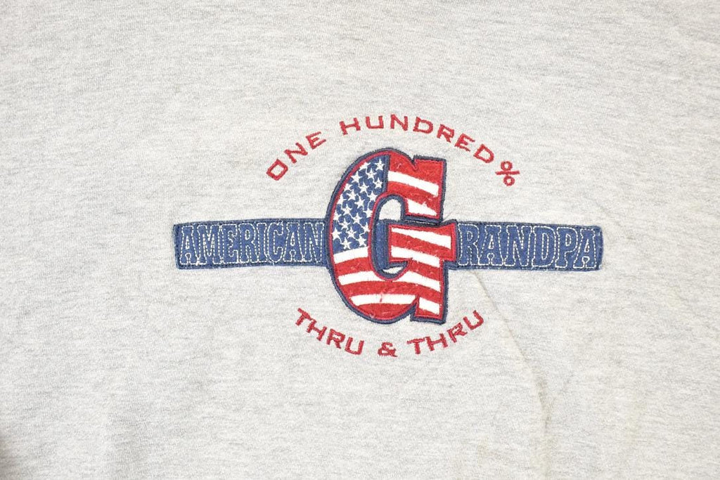 Vintage 1990s American Grandpa One Hundred Thru And Thru Crewneck Sweatshirt Men's XLT