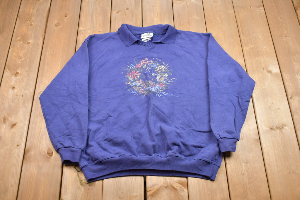 Vintage 1990s Northern Reflections Collared Crewneck Sweatshirt