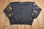 Vintage 1980s Embroidered Knitted Sweater