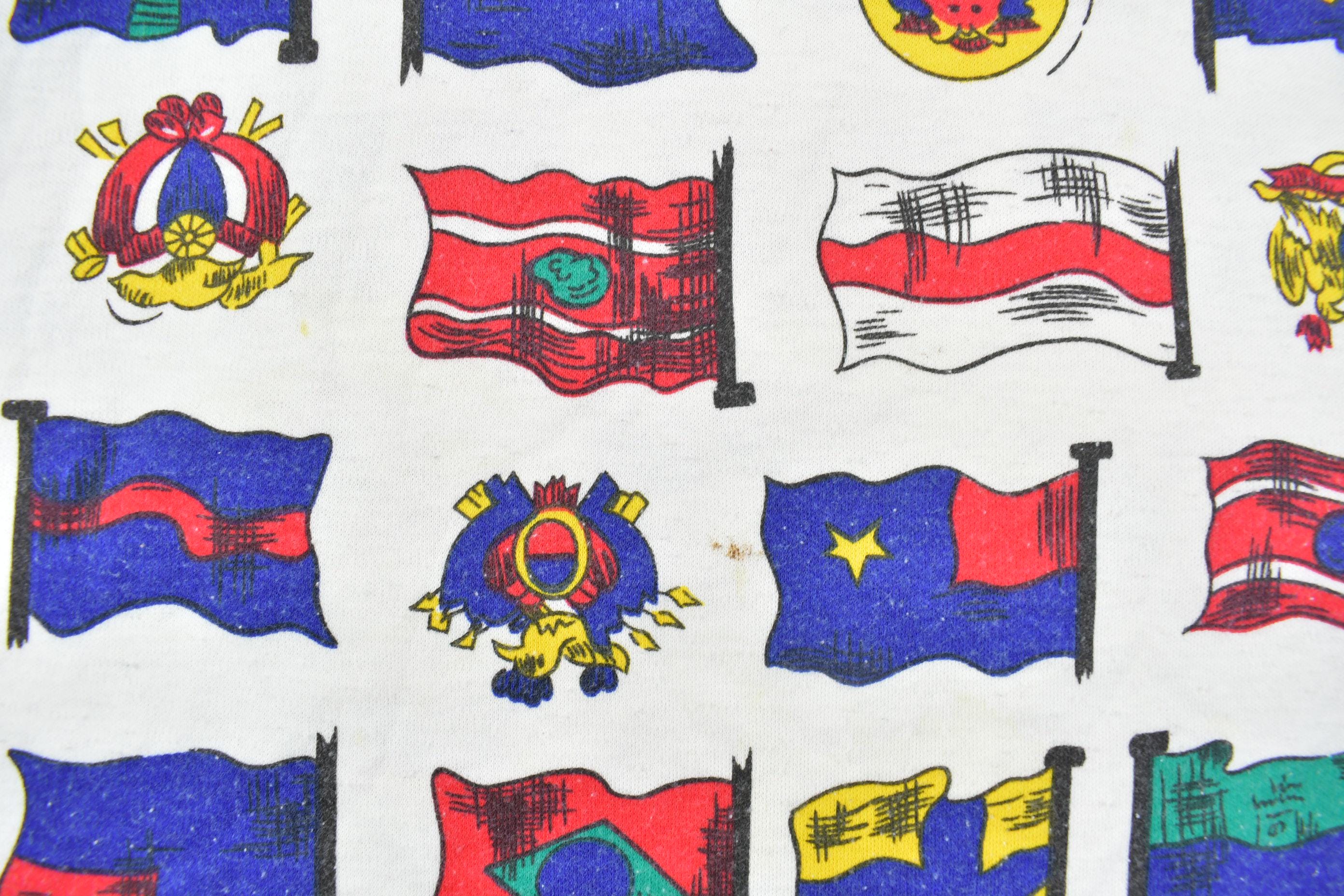 Vintage 1980s European Flags T Shirt