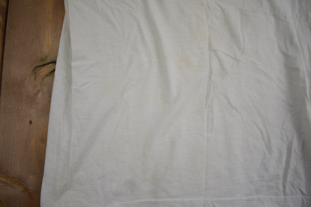 Vintage 1980s Fruit Of The Loom Blank White T Shirt