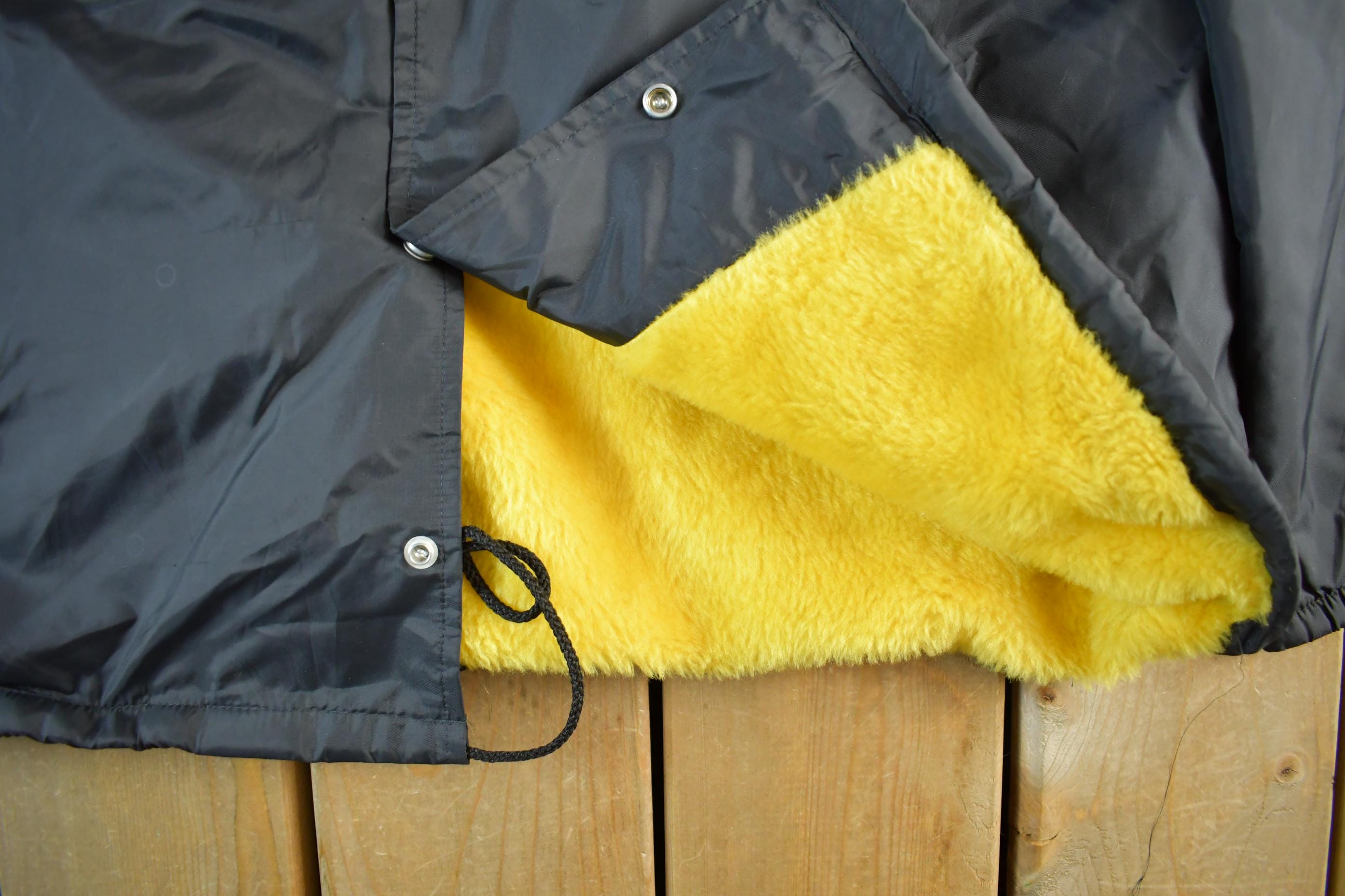 Vintage 1990s Pittsburgh Steelers Fleece Lined NFL Coaches Jacket