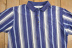 Vintage 1990s Classics By Palmland Striped Quarter Button Polo Shirt