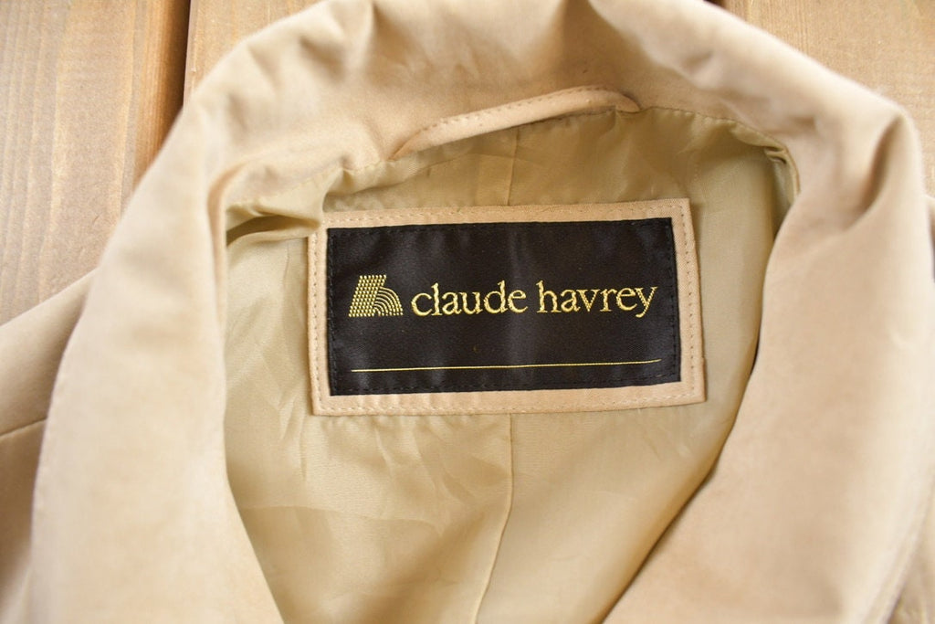 Vintage 1990s Claude Havrey Satin Trench Coat