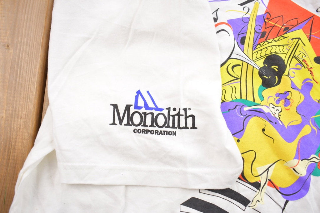 Vintage 1999 Ardent Software Inc. Abstract Graphic T-Shirt